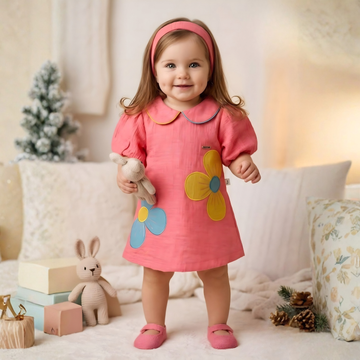 Girls New Latest Puff Sleeve Frock