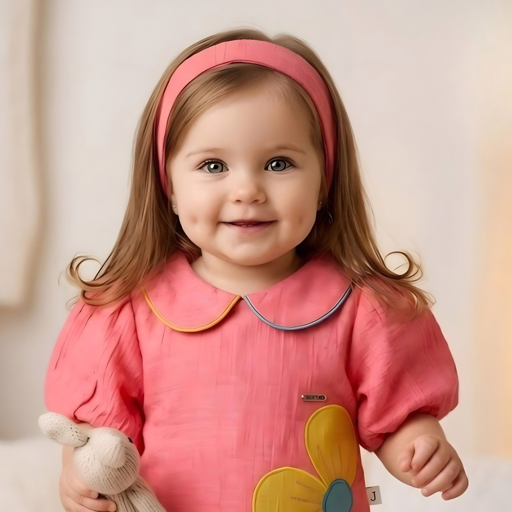 Girls New Latest Puff Sleeve Frock