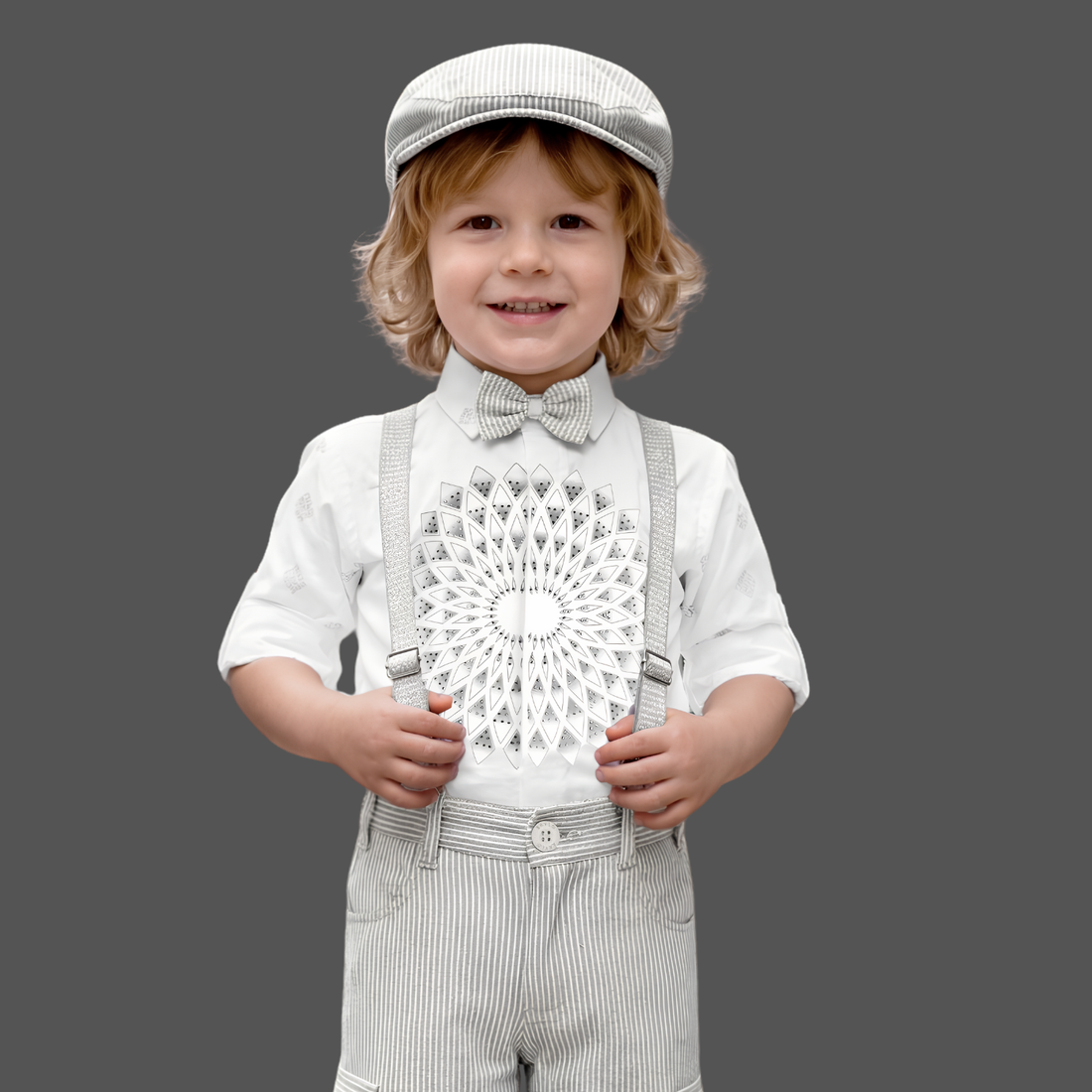 Stylish Boy Gray Formal Full Suit