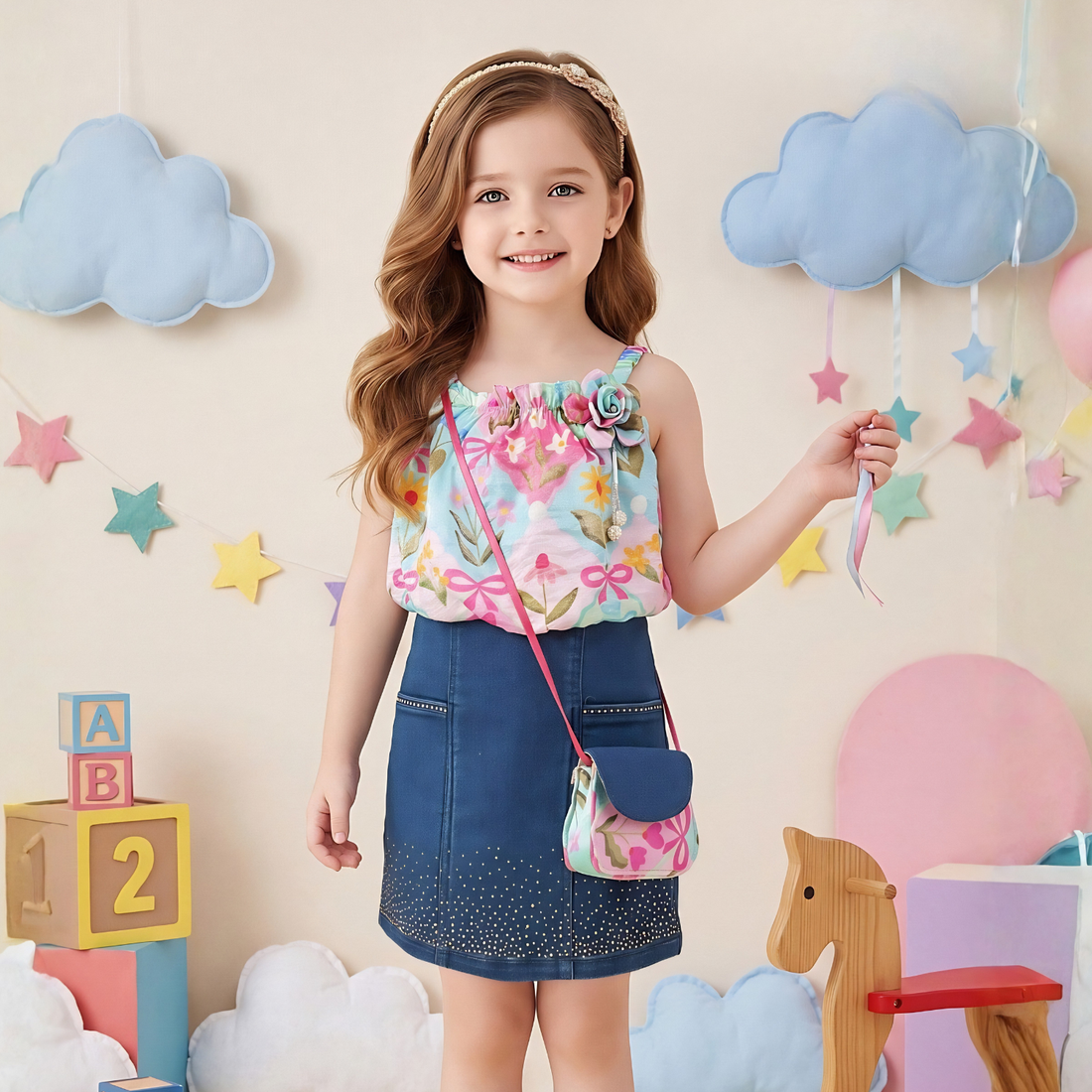 Baby Girls Floral Printed Frock