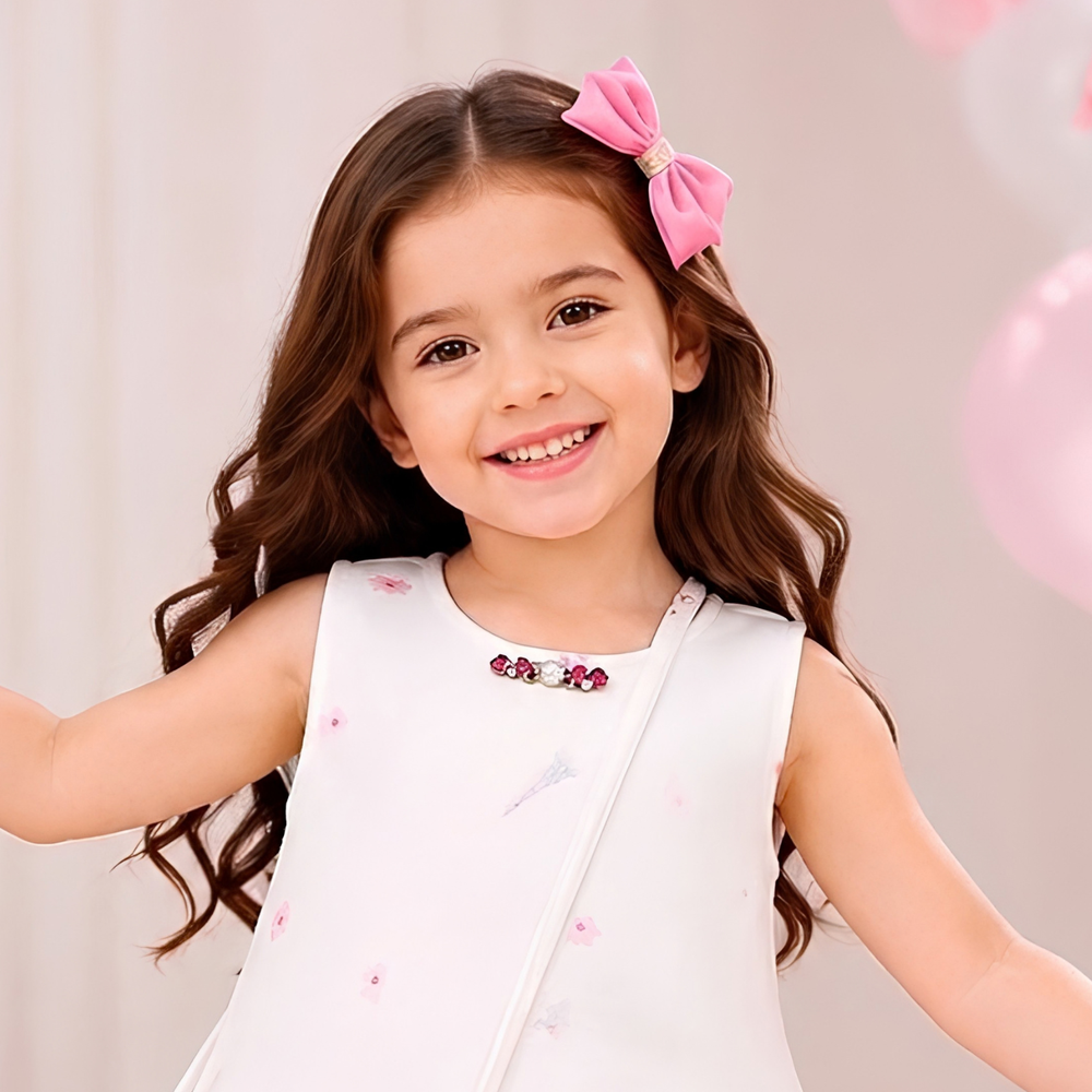 Baby Girls White Stylish Angel Frock