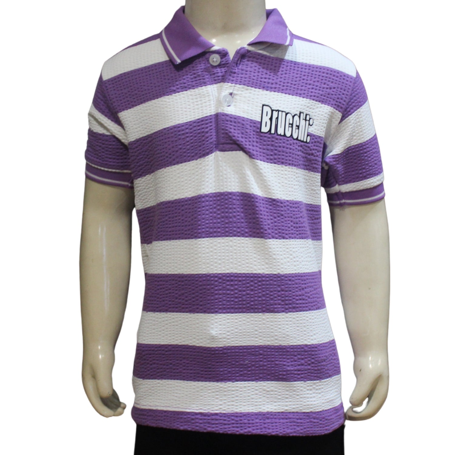 purple Half Slives cotton t-shirt
