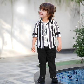Boys Party Full Sleeves Pant Set