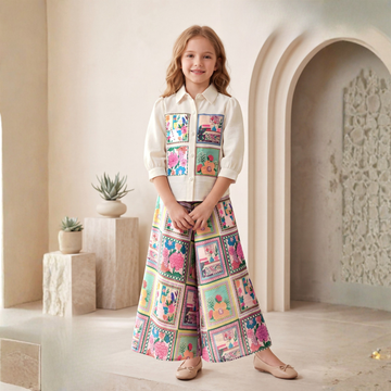 Patchwork Printed Girls Co-Ord Set