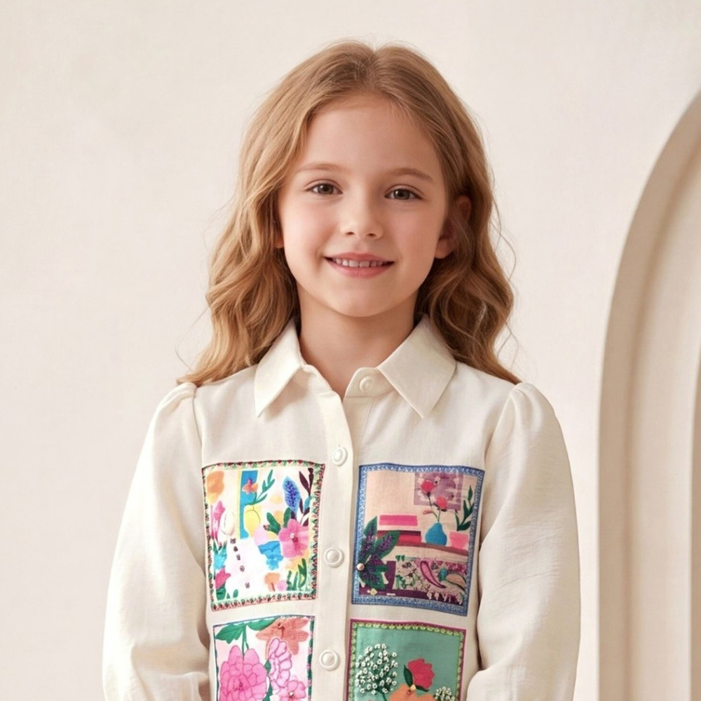 Patchwork Printed Girls Co-Ord Set