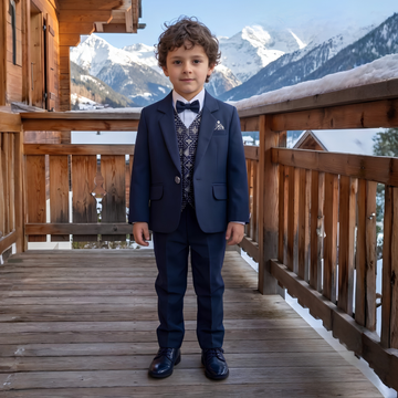 Boys Blue Party Wear Coat Suit