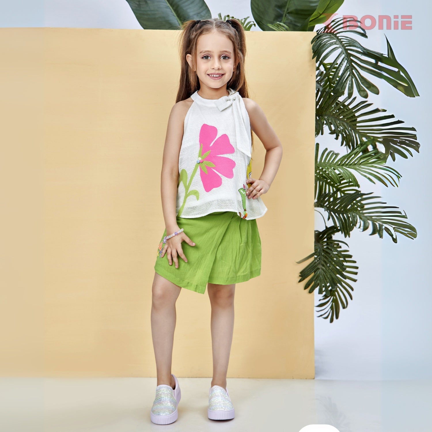 Green Colour Skirt Blouse