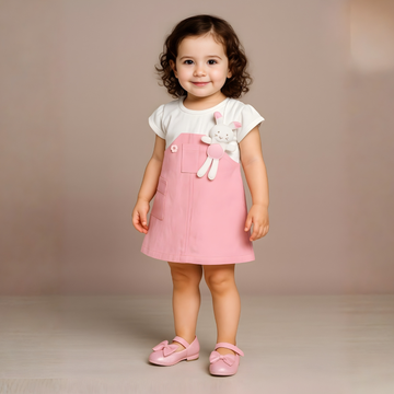 Baby Girls Stylish Pink Frock