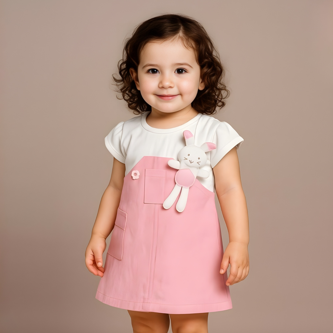 Baby Girls Stylish Pink Frock