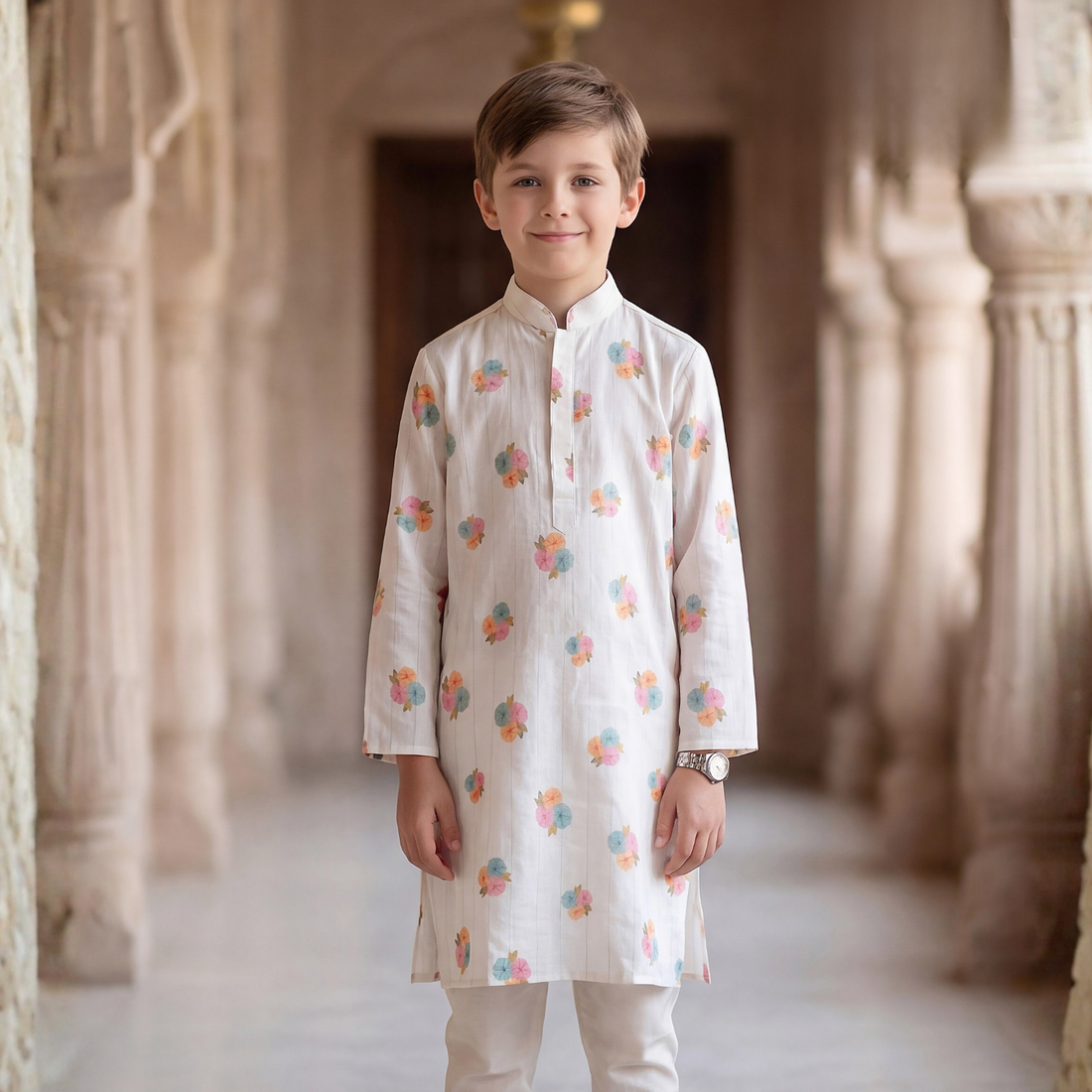 Ethnic Motifs Printed Kurta Pyjama Set