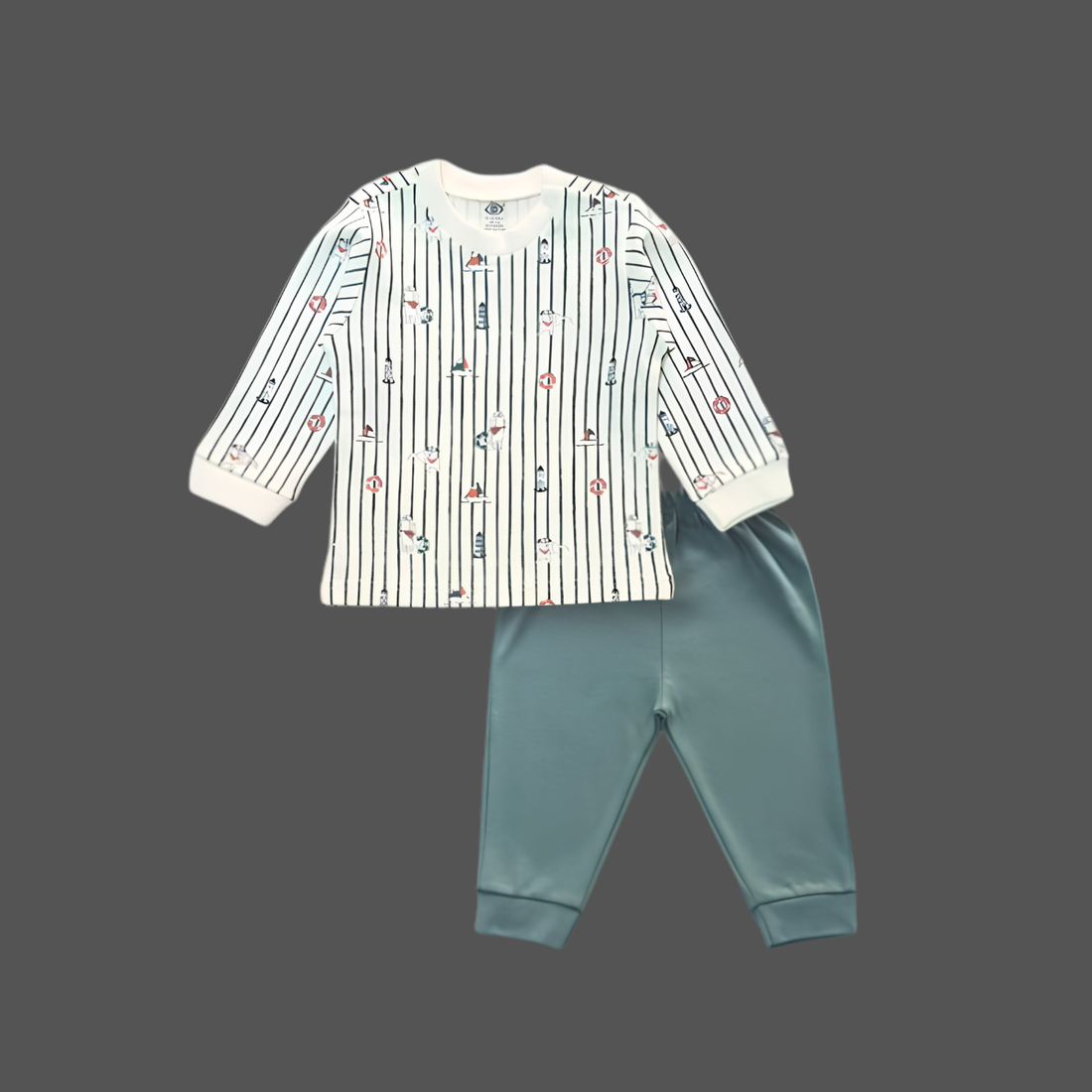 Zero Knitted Full Sleeves T-Shirt & Pajama Leeging Suit Green