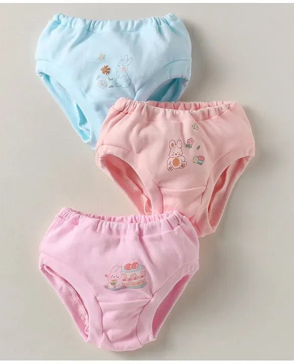 Interlock Panties with Small Print-Pack of 3