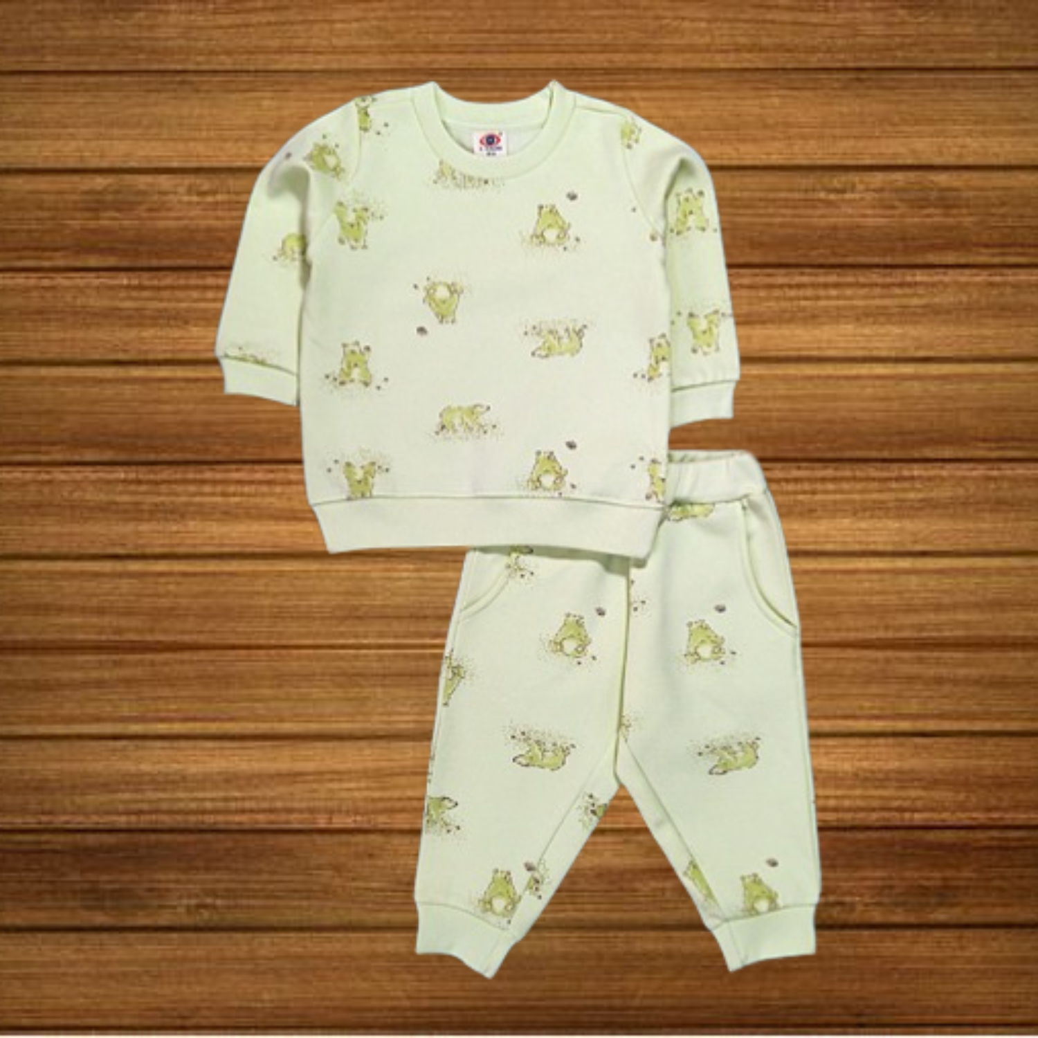 Zero Interlock Knit Full Sleeves T-Shirt & Lounge Pant Set with Animal Print