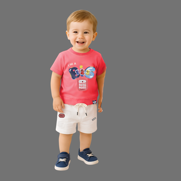 Cute Printed T-Shirt & Shorts Set