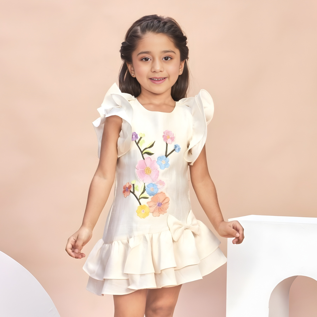 Girl Stylish Knee Length Frocks
