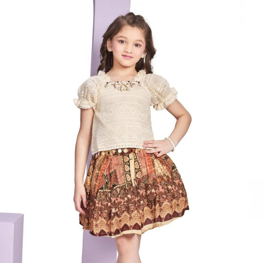 Girls Fancy Party Wear Skirt Top
