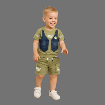 Stylish Kids Boys T-Shirt & Shorts Set