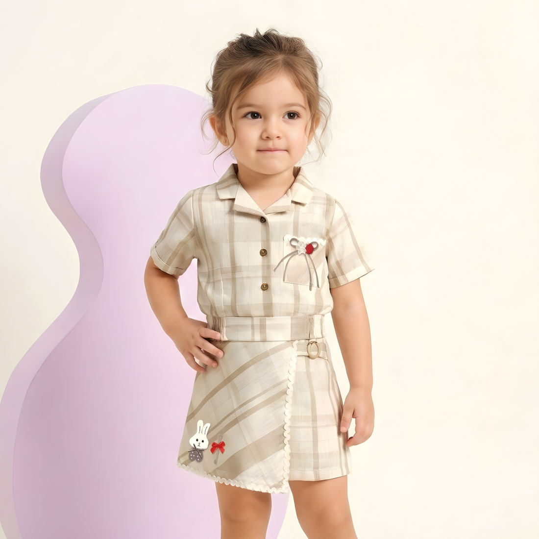 Stylish Knee Length Skirt Top