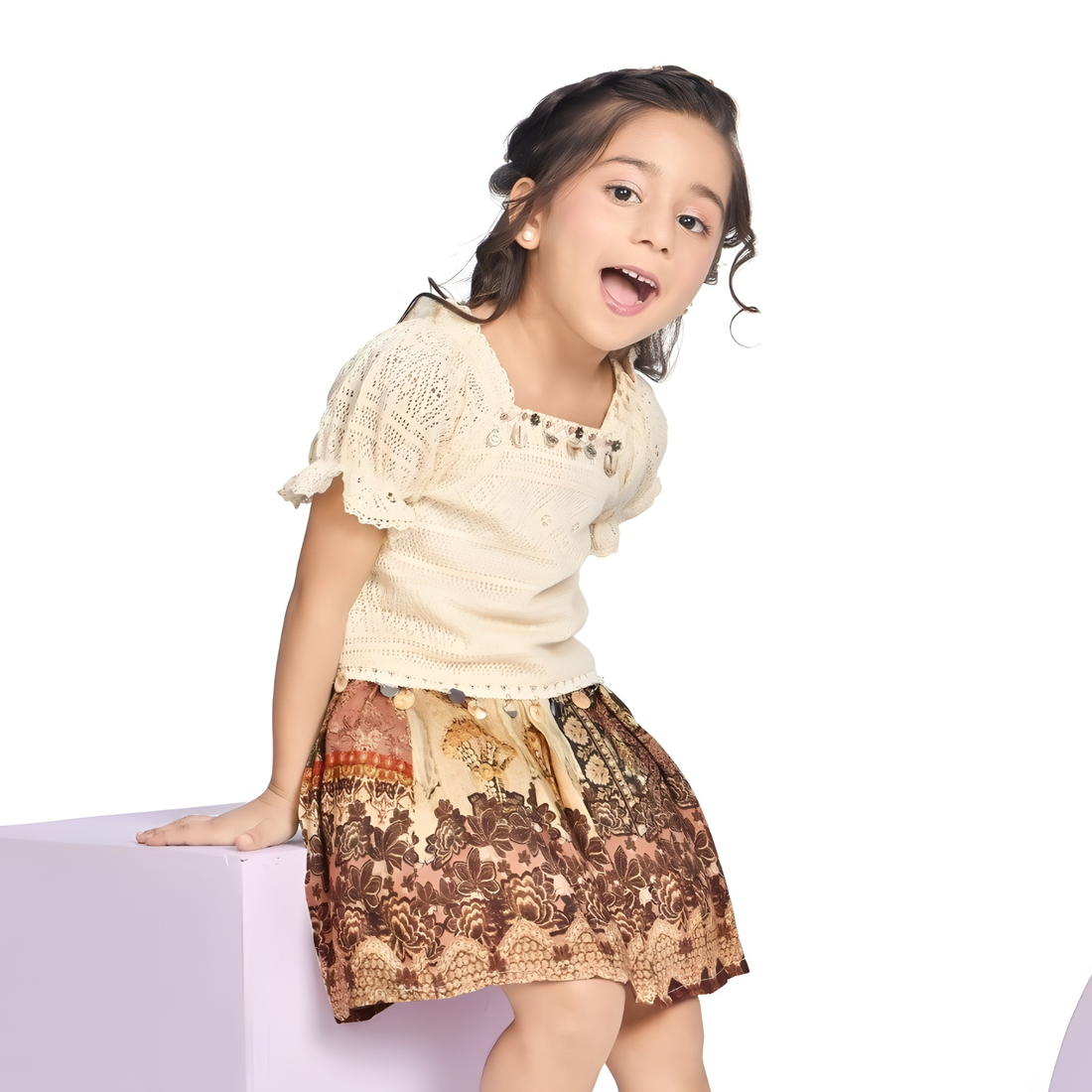 Girls Fancy Party Wear Skirt Top