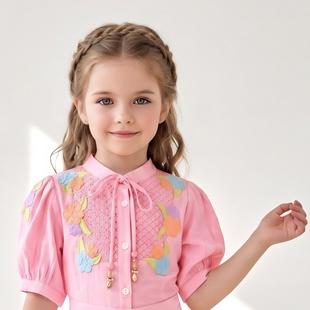 Girls Stylish Floral Printed Pant Set
