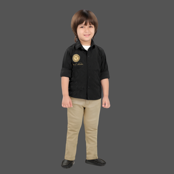 Boys Black Formal Shirt & Trouser Set