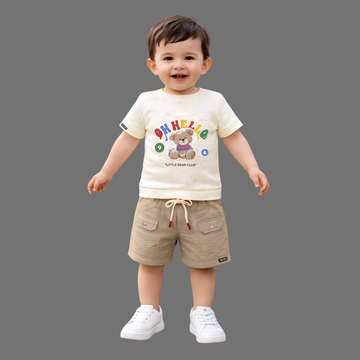 Boys Stylish Printed T-Shirt & Shorts Set