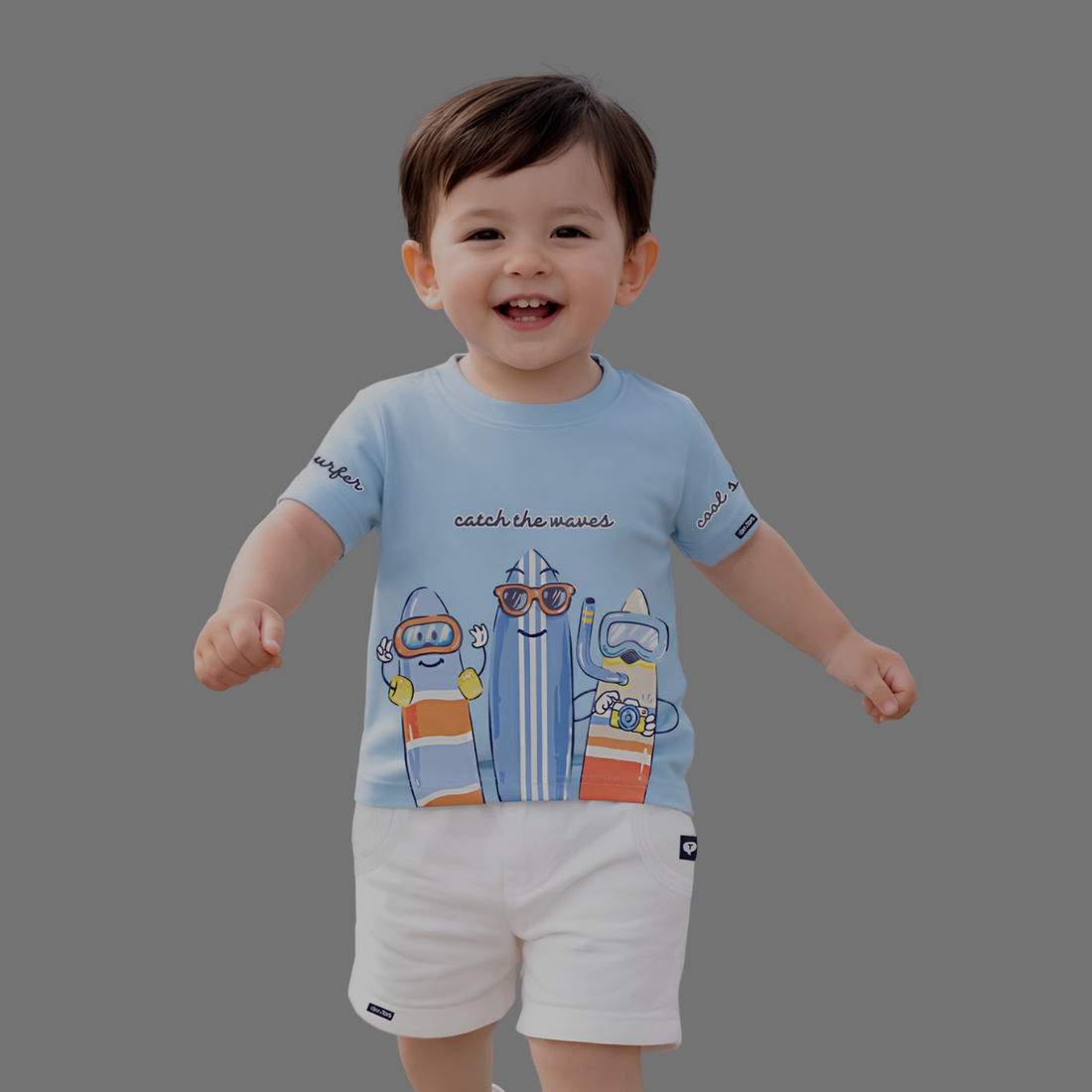Boys Stylish Printed T-Shirt & Shorts Set