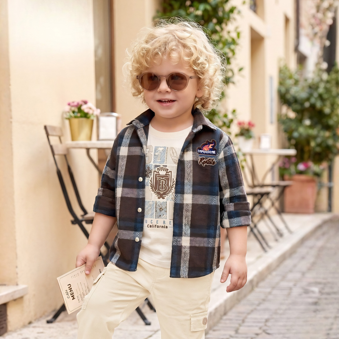 Stylish Boys' Shirt with Slim Fit Trousers set