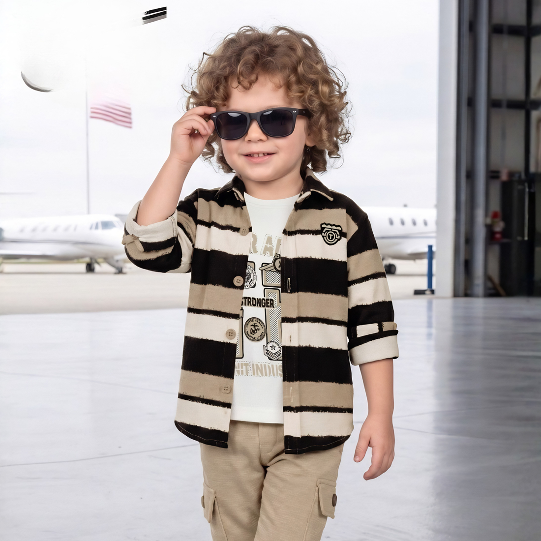 Boys Stylish Shirt & Cargo Pants Set