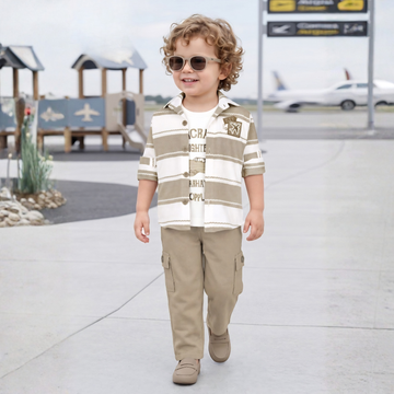 Stylish Boys' Shirt with Slim Fit Trousers set