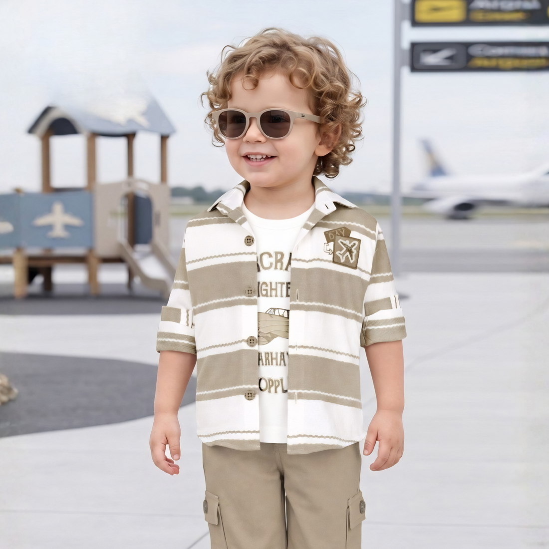 Stylish Boys' Shirt with Slim Fit Trousers set