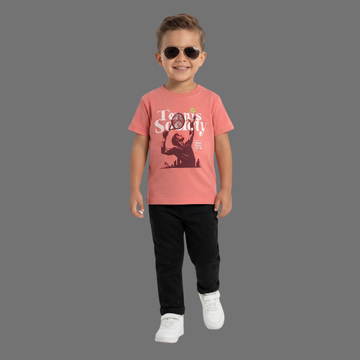 Boys Printed Round Neck Half Sleeve T-shirt