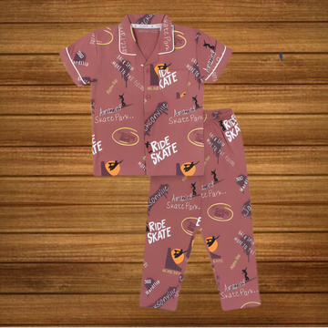 Girls Printed Cotton Night Suit
