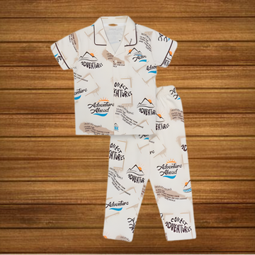 Girls Printed Cotton Night Suit