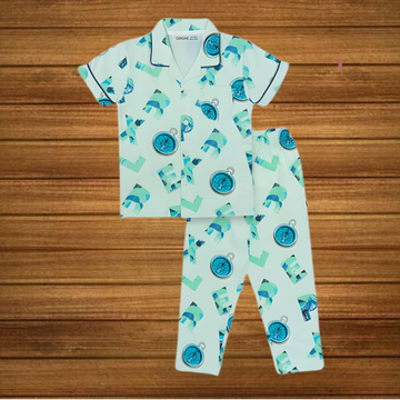 Girls Printed Cotton Night Suit