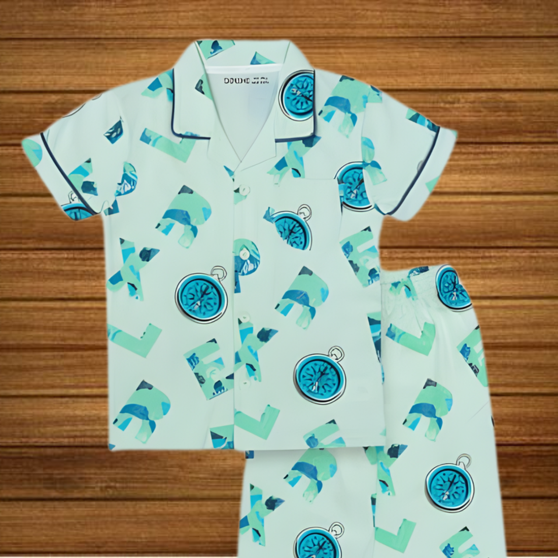 Girls Printed Cotton Night Suit