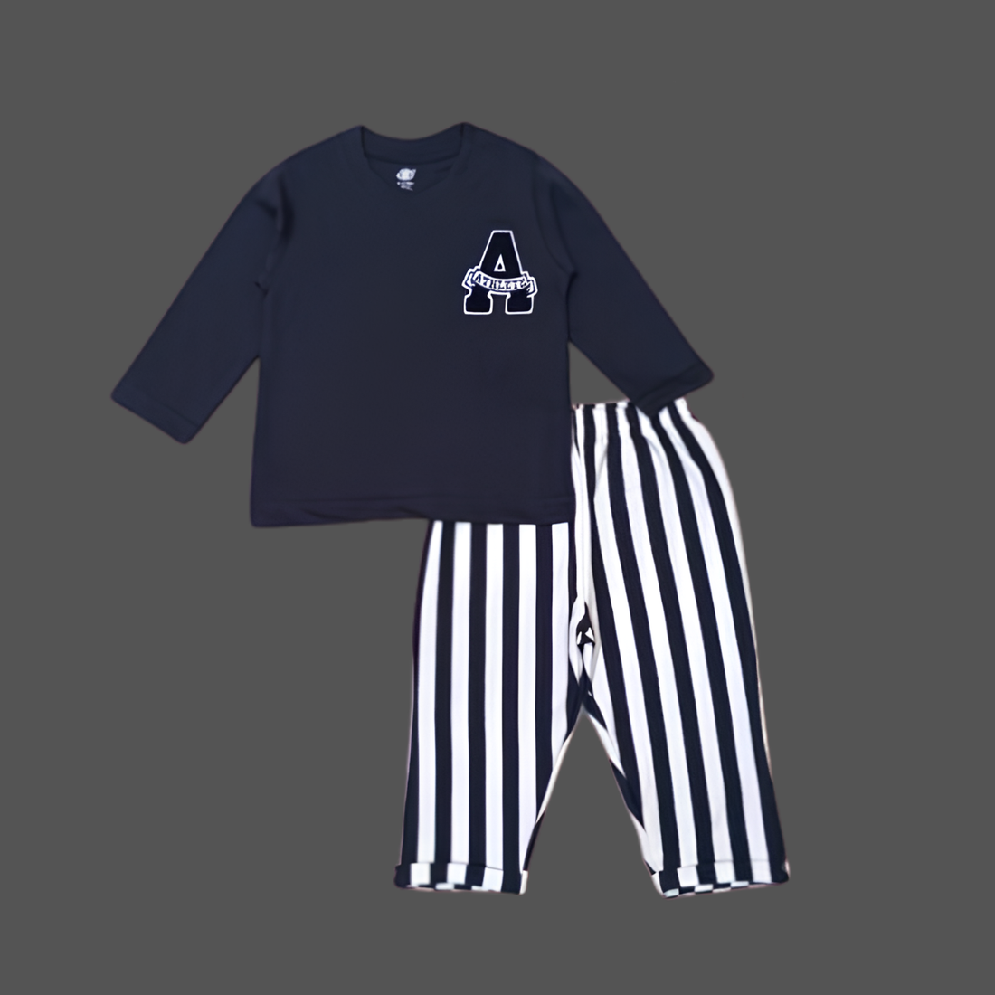 Baby Striped Pant Full Sleeves T-Shirt Set
