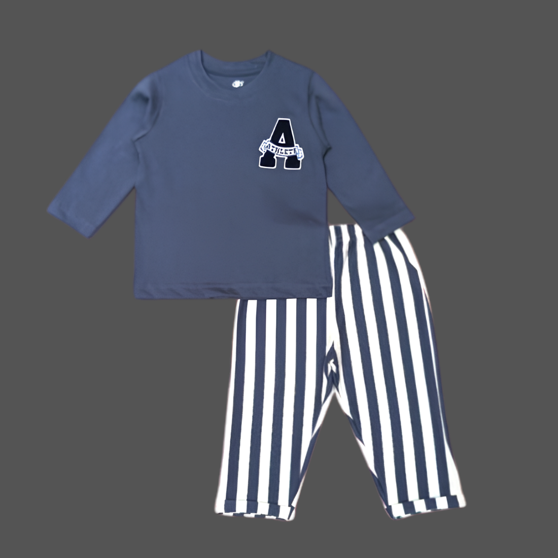 Stylish Boys Striped Pant Full Sleeves T-Shirt Set