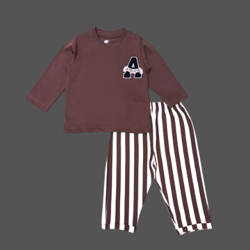 Stylish Boys Striped Pant Full Sleeves T-Shirt Set