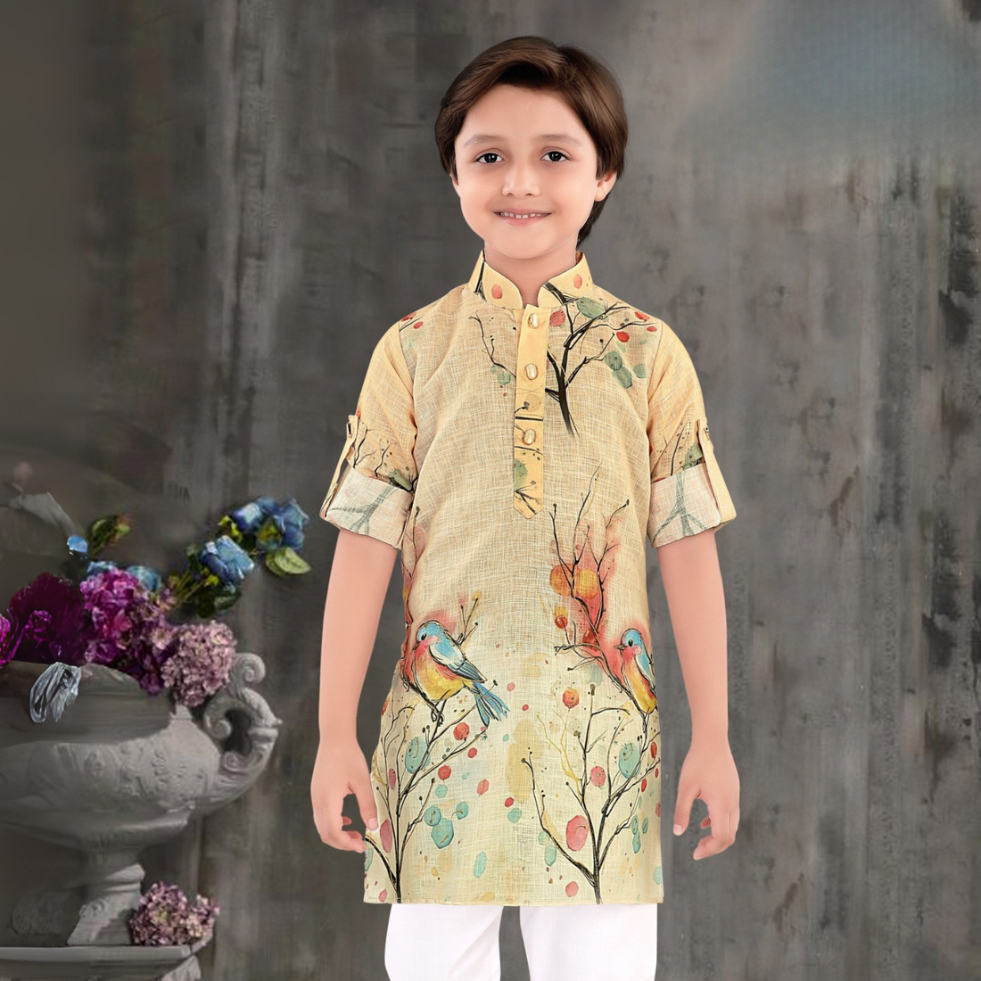 Boys Printed Festival Special kurta Suit