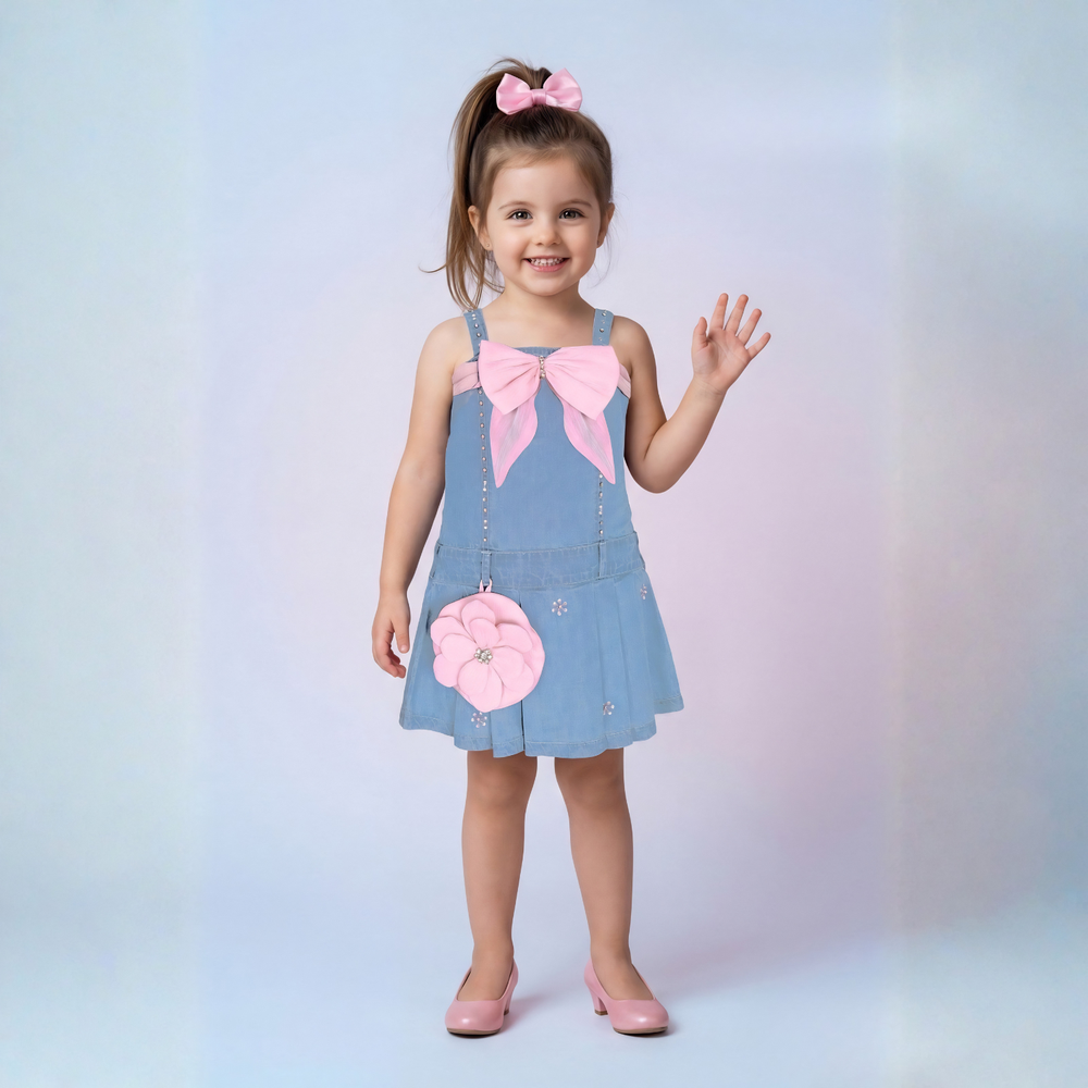 Elegant Girls Denim Western Frock