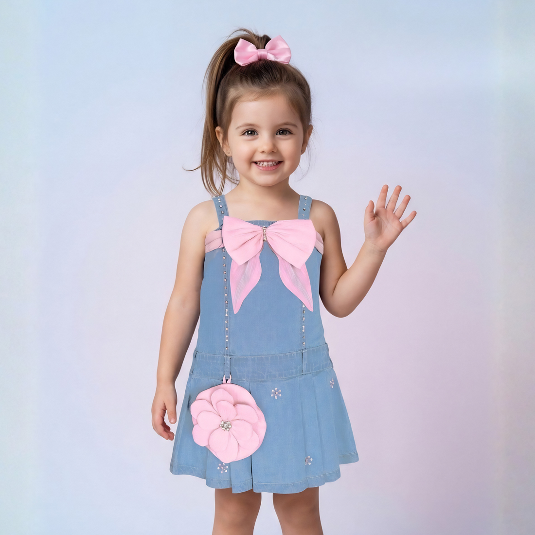 Elegant Girls Denim Western Frock