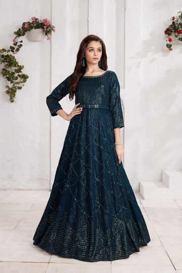 Girls Blue Ball Gown