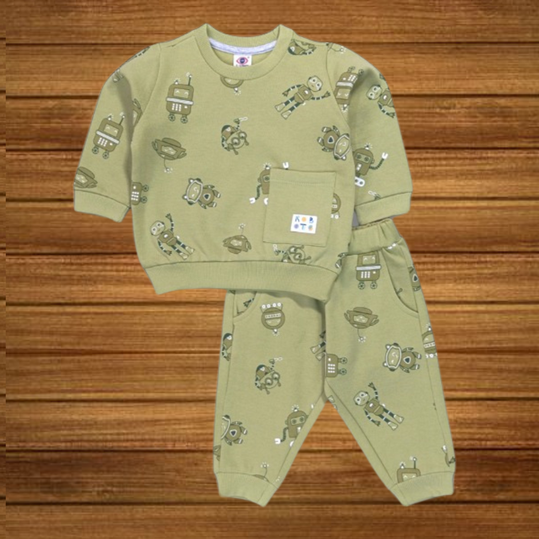 Zero Sinker Knit Full Sleeves Toys Printed T-Shirt & Lounge Pant Set