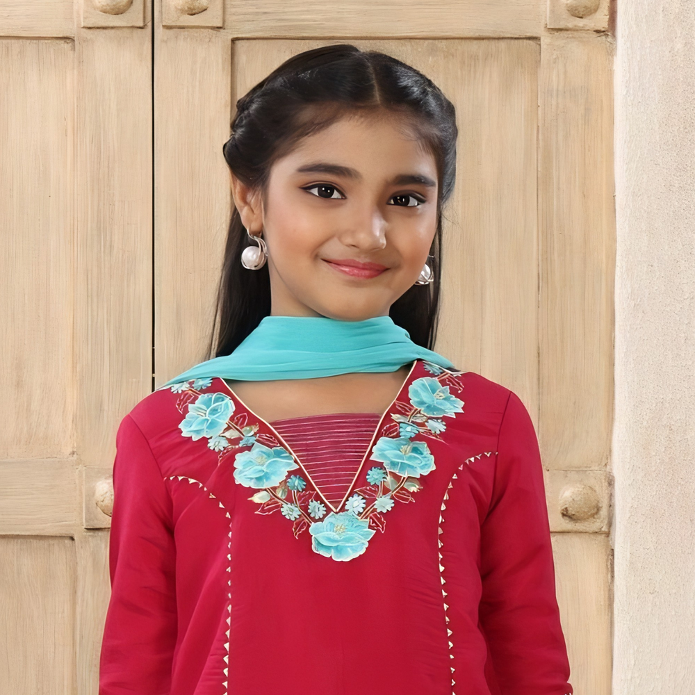 Girls Party Wear Kurti and Pant Set for Festivals