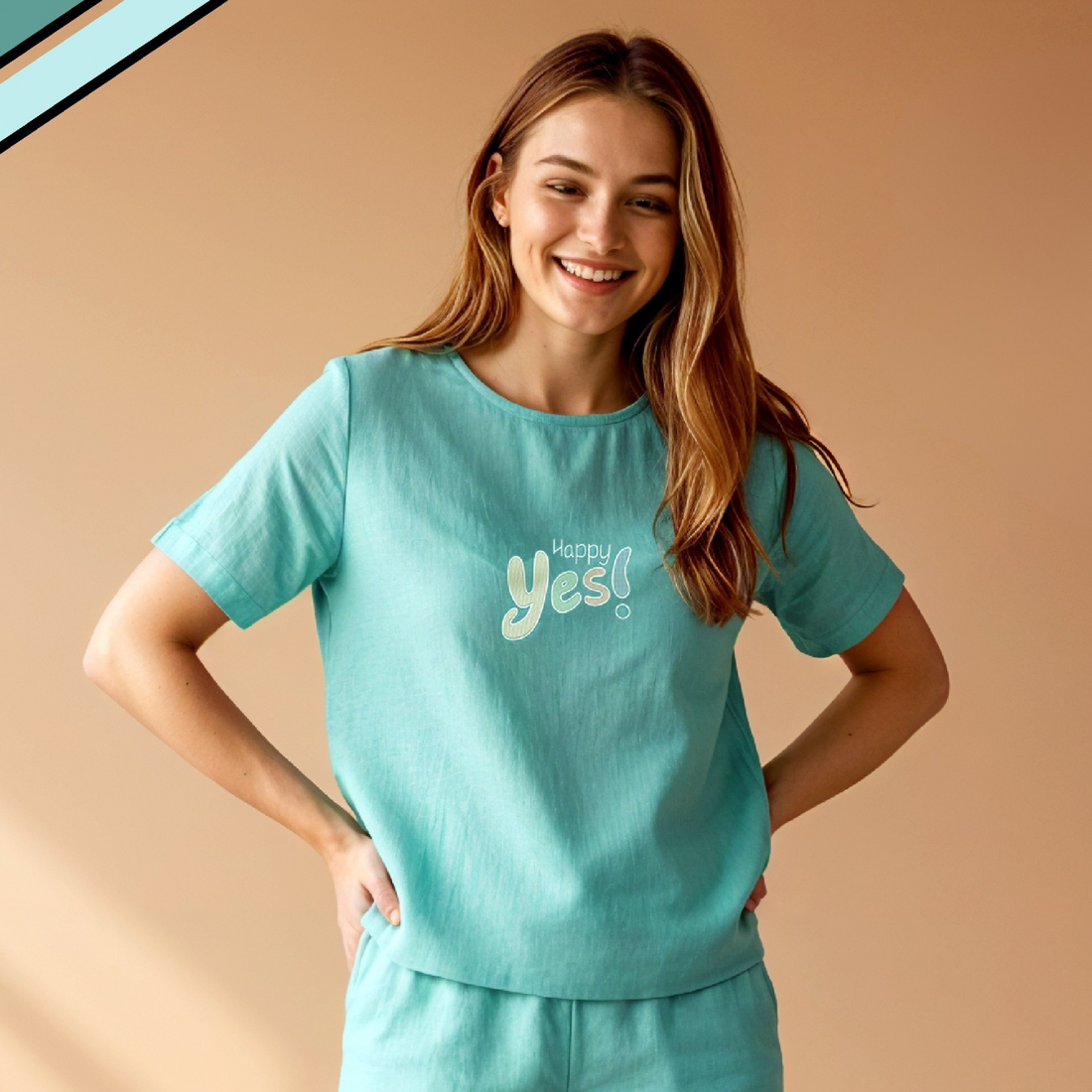 Green Color Printed Women Pure Cotton Top & Pyjama Night Suit
