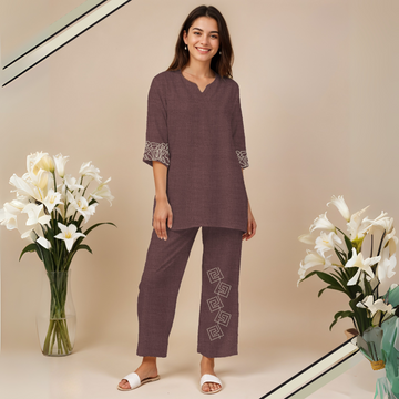 ELEGANT COTTON DESIGNER CO ORD SET