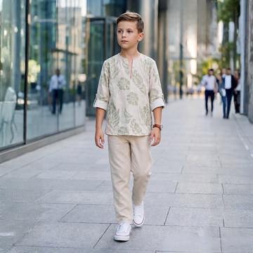 Stylish Printed Cotton Kurta Shirt – Casual & Festive Wear