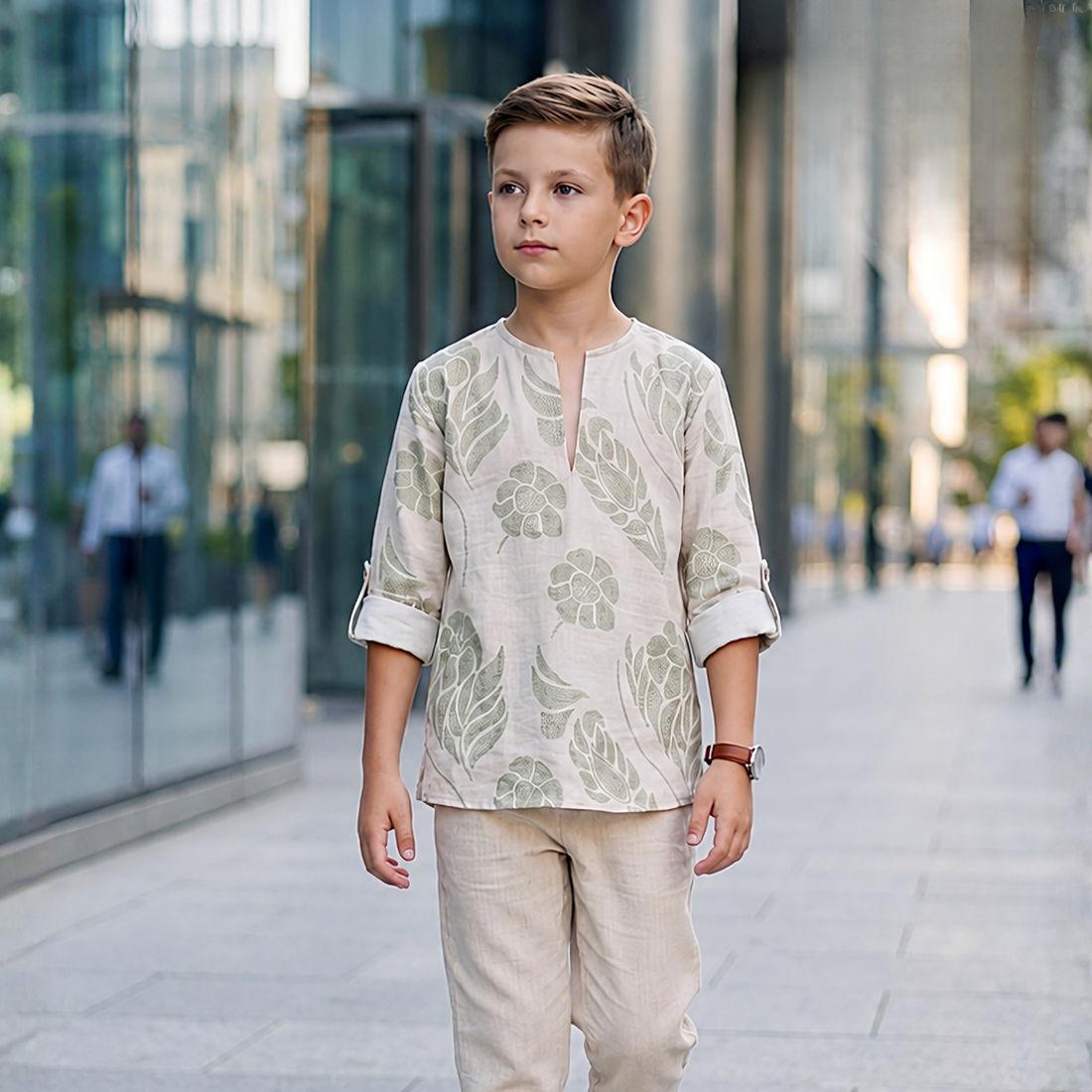 Stylish Printed Cotton Kurta Shirt – Casual & Festive Wear