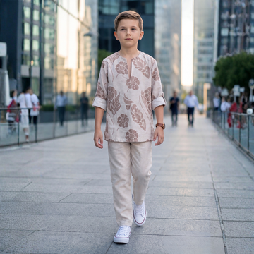Stylish Printed Cotton Kurta Shirt – Casual & Festive Wear